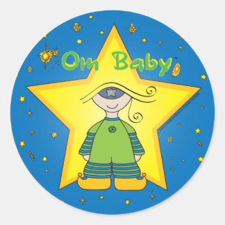Om Baby small sticker