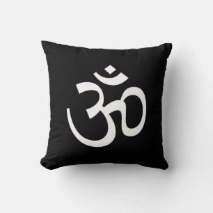 Om Black Pillow