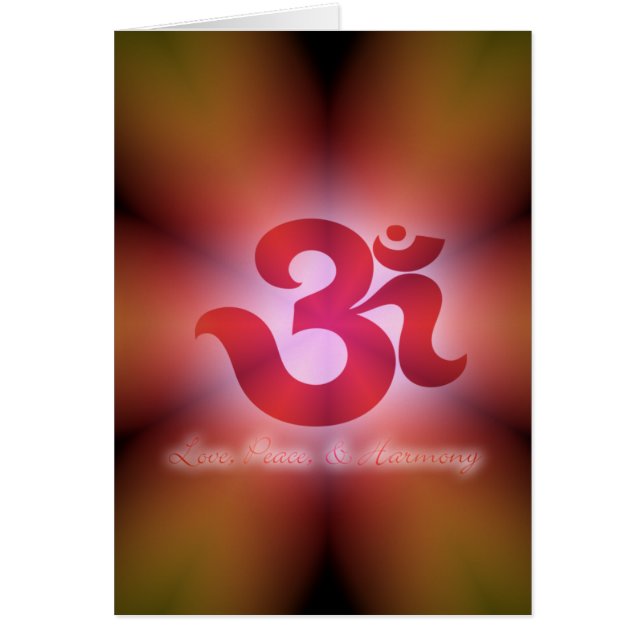 Om Card- Love, Peace, and Harmony (Front)