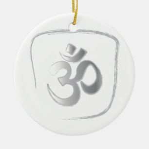 OM CERAMIC TREE DECORATION