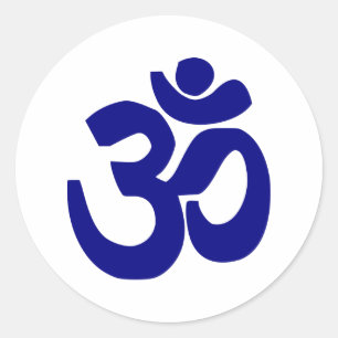 Om Classic Round Sticker