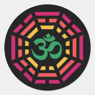 Om Dharma Classic Round Sticker