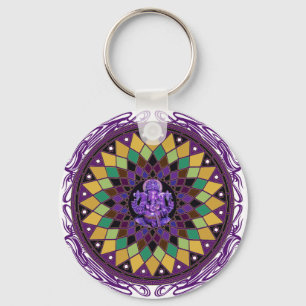 Om Ganesh Mandala Key Ring