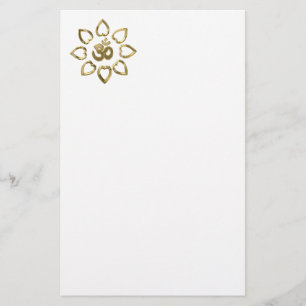 Om golden symbol stationery