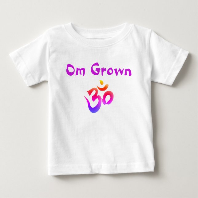 Om Grown Purple Baby Tee (Front)