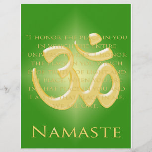 Om in Green & Gold - Namaste Flyer
