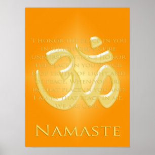 Om in Oranges & Gold - Namaste Poster