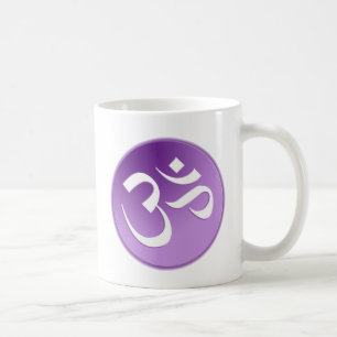 Om, in Purple and White Coffee Mug