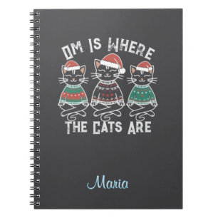 Om Is Where the Cats Are Festive Holiday Notebook