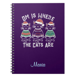 Om Is Where the Cats Are Festive Holiday Notebook