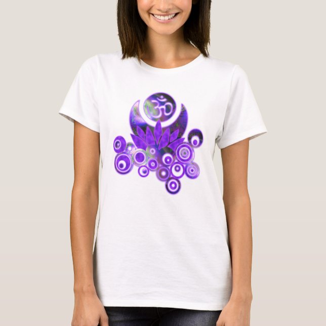 OM LOTUS Design violet + your ideas T-Shirt (Front)