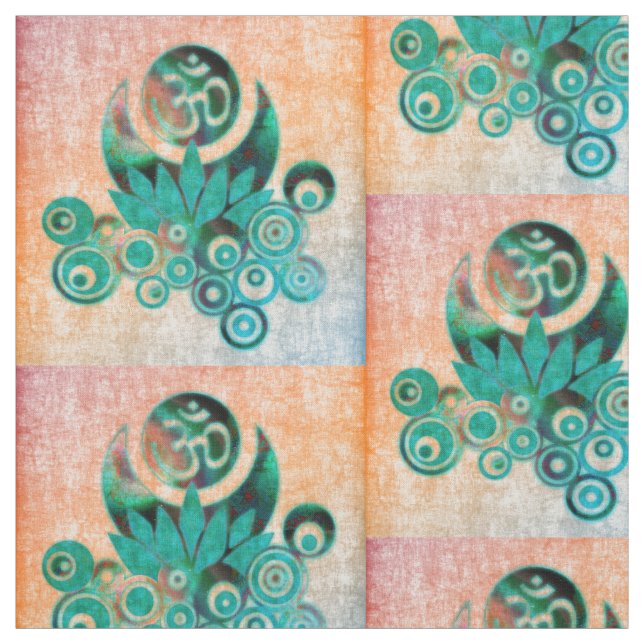 OM LOTUS ENERY batic style + your ideas Fabric (Swatch)
