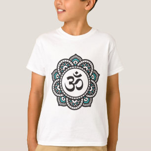 Om Lotus Flower Symbol Spiritual Yoga Buddhism Med T-Shirt