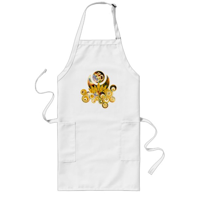 Om Lotus Long Apron (Front)