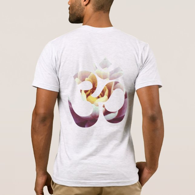 Om Lotus Mantra Yoga Mens Double Sided Template T-Shirt (Back)