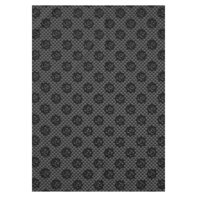 OM Lotus Spirituality Yoga in Carbon Fibre Style Tablecloth (Front)