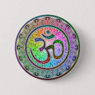 OM-mandala 6 Cm Round Badge