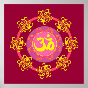 Om Mandala Art Poster