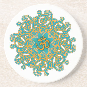 Om mandala coaster