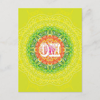 Om Mandala Design for Yoga Postcard