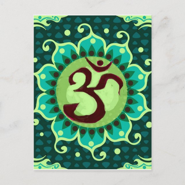 om mandala postcard (Front)
