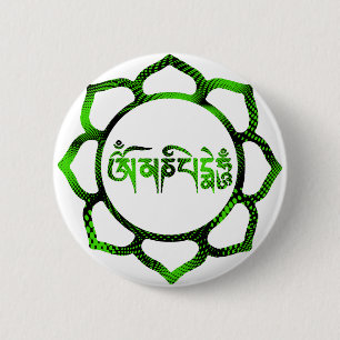 om mani padme hum-2 6 cm round badge