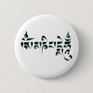Om Mani Padme Hum III 6 Cm Round Badge