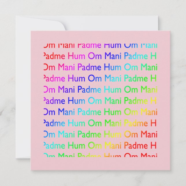 Om Mani Padme Hum Invitation (Front)