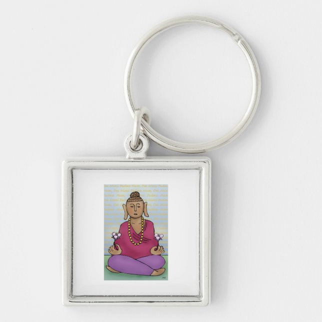 Om Mani Padme Hum Key Ring (Front)