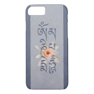Om Mani Padme Hum Lotus - Blue Case-Mate iPhone Case
