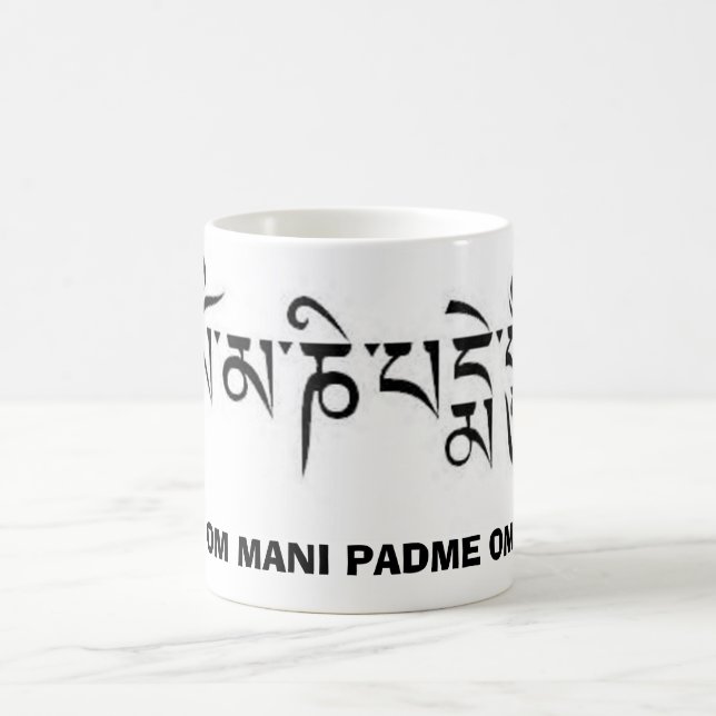 Om Mani Padme Om Magic Mug (Center)