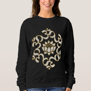 Om Mantra Mandala Lotus Flower Buddhism Yoga Symbo Sweatshirt