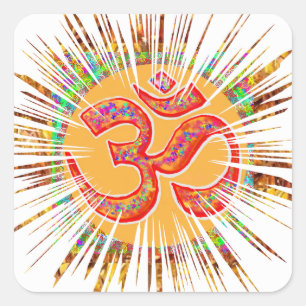 OM MANTRA Sparkle Square Sticker