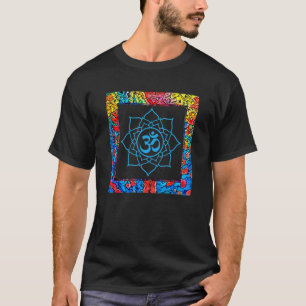 Om Meditation Flower Mandala Geometry Gaia Yoga Ma T-Shirt