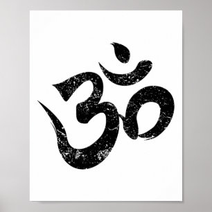 Om Meditation Shirt Spiritual Indian Yoga Symbol O Poster
