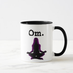 Om Meditation Yoga Woman Coffee Mug