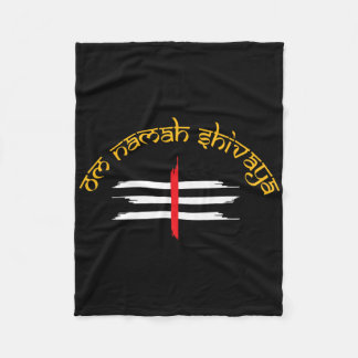 Om Namah Shivaya Tripundra Symbol Of Shiva  Fleece Blanket