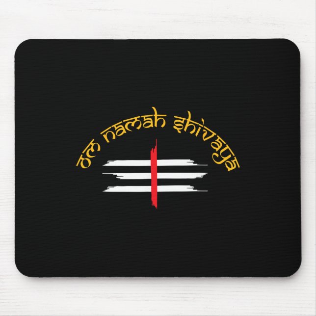 Om Namah Shivaya Tripundra Symbol Of Shiva  Mouse Pad (Front)