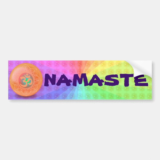 OM NAMASTE bumper sticker (Front)