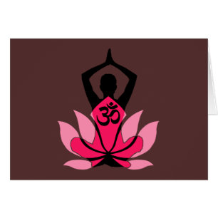 OM Namaste Spiritual Lotus Flower Yoga in Umber