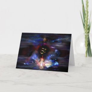 Om Nebulae Holiday Card
