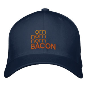 OM NOM NOM BACON EMBROIDERED HAT