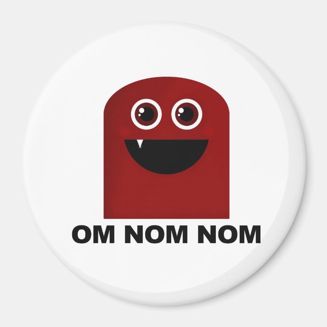 Om Nom Nom Cutie Magnet (Front)