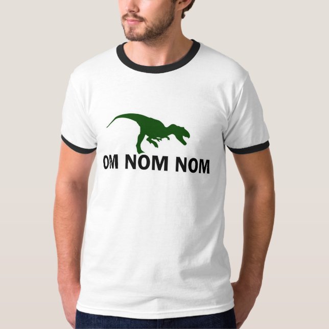 Om Nom Nom Funny Mens Shirt (Front)