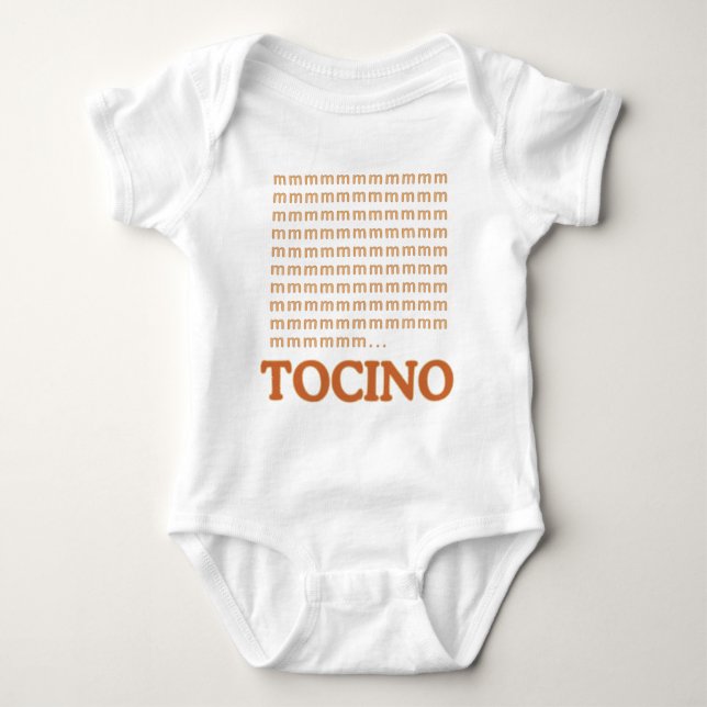OM NOM NOM mmm... TOCINO Baby Bodysuit (Front)