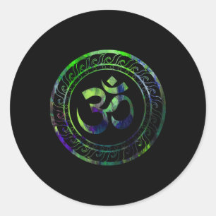 Om Ohm Aum Buddhism Symbol Yoga Sanskrit _1 Classic Round Sticker