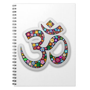 Om Ohm Aum Namaste Yoga Symbol Notebook