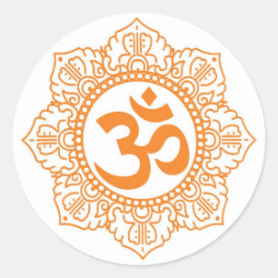 Om - Ohm - Aum Symbol Classic Round Sticker
