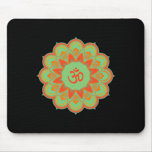 Om Ohm Aum Symbol Mandala Spiritual Yoga Gift Mouse Pad