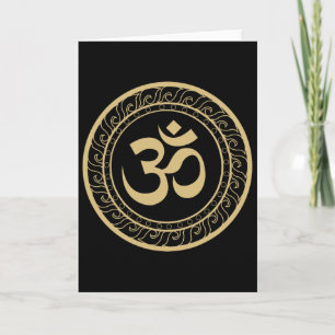 Om Ohm Aum Symbol Spiritual Yoga Card